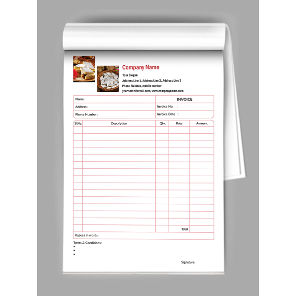 Sweet Shop Bill Book Design Sweet Shop Bill Book Design