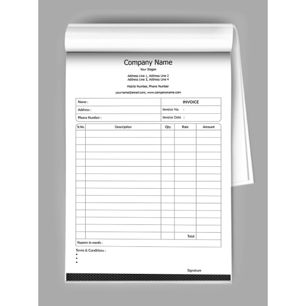 Premium Bill Book Design Premium Bill Book Design