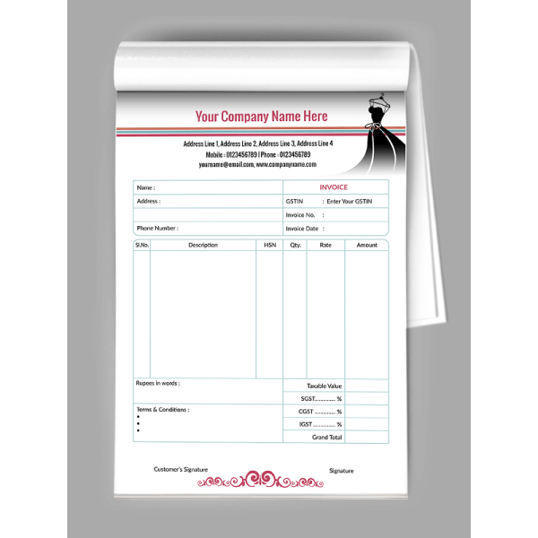 Premium Bill Book Premium Bill Book