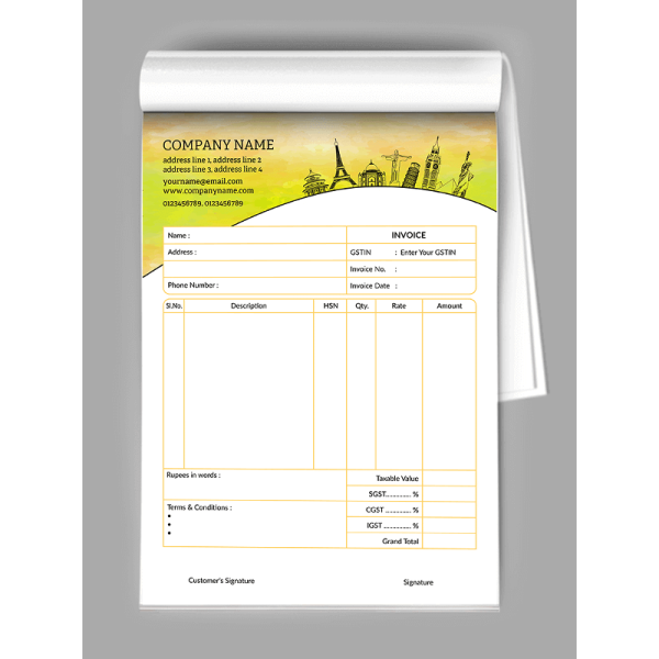 Travel Bill Book Travel Bill Book