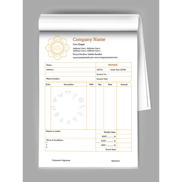 Premium Bill Book Premium Bill Book