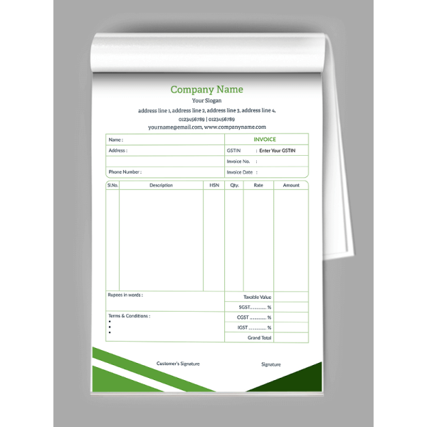 Green Bill Book Green Bill Book