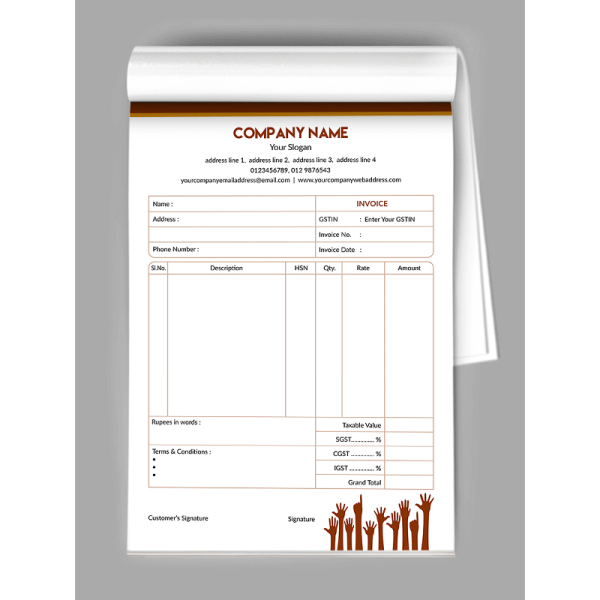 Company Bill Book Company Bill Book