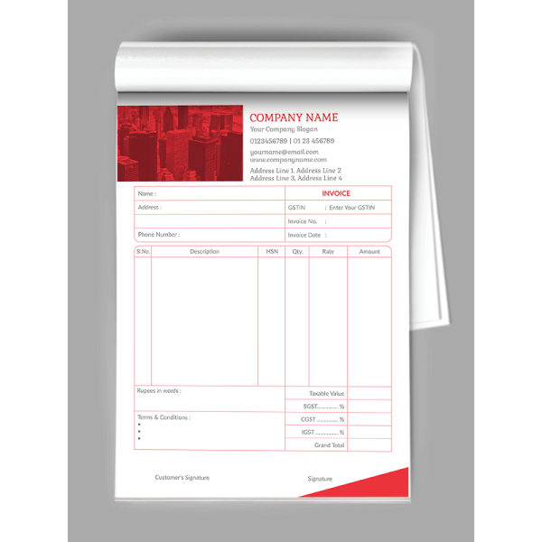 Red And White Bill Book Red And White Bill Book