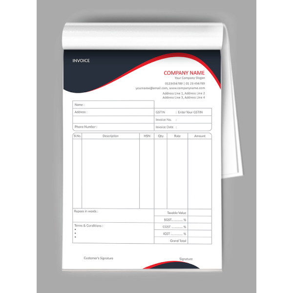 Floral Bill Book Floral Bill Book