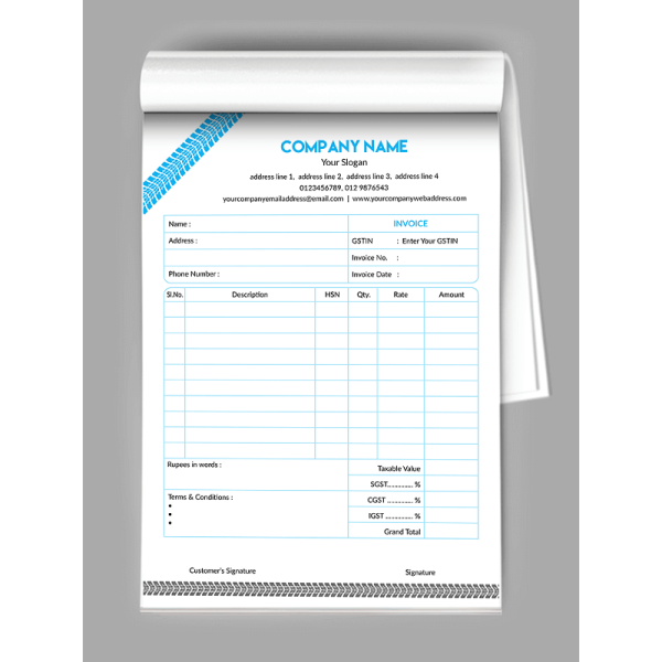 Tyre Dealers Bill Book Tyre Dealers Bill Book