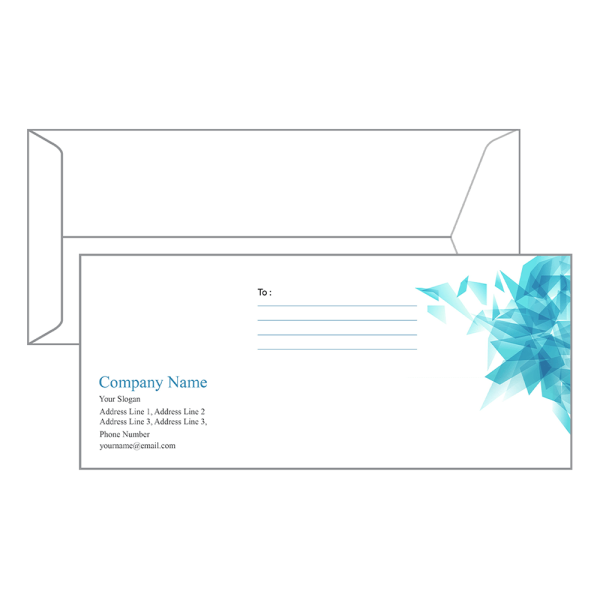 Custom Abstract Envelope Design