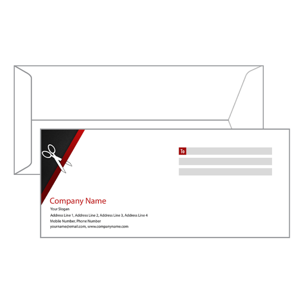 Custom Tailor Shop Envelope Design