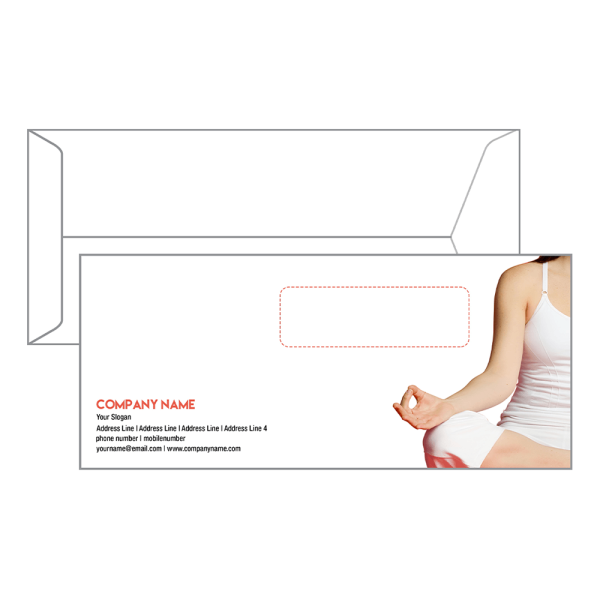 Custom Yoga Trainer Envelope Design