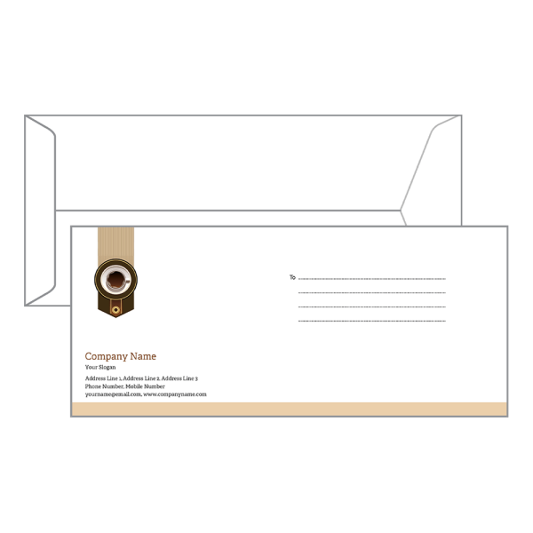 Custom Coffee Shop Envelope