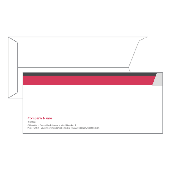 Custom Pink And Grey  Envelope