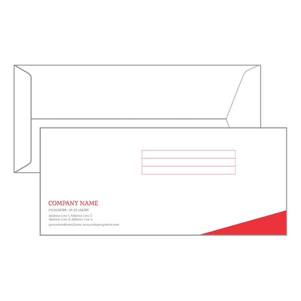Custom Red And White Envelope