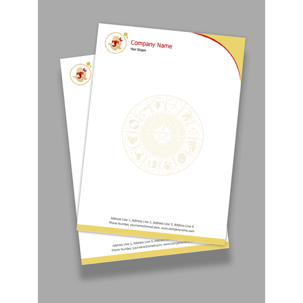 Astrology Letterhead Design Astrology Letterhead Design