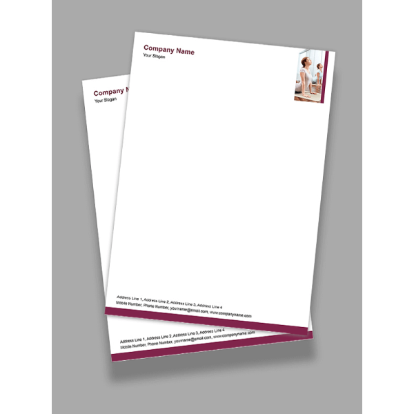 Yoga  Letterhead Design