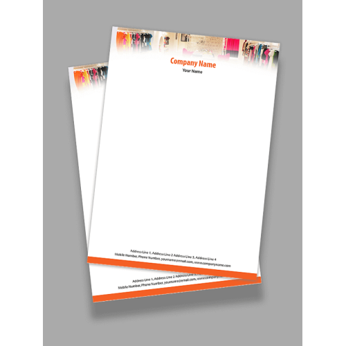 Saree Shop Letterhead Design
