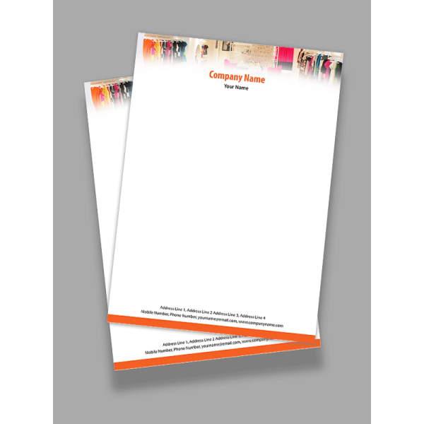 Saree Shop Letterhead Design Saree Shop Letterhead Design