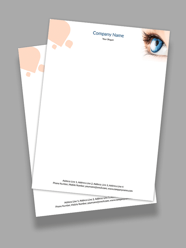 Custom Eye Care Letterhead Design