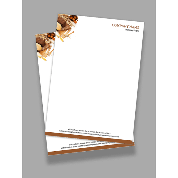 Bakery Letterhead Design Bakery Letterhead Design
