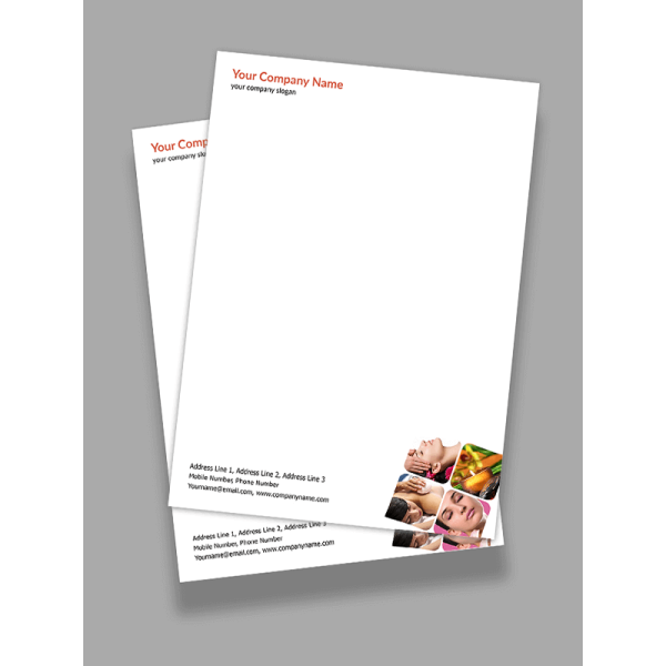Beauty Spa Letterhead Design Beauty Spa Letterhead Design