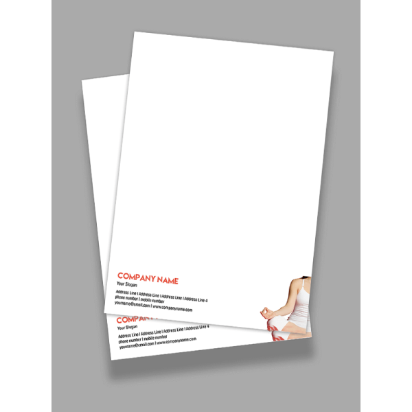 Yoga Trainer Letterhead Design Yoga Trainer Letterhead Design