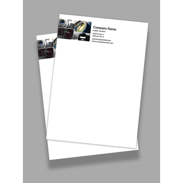 Photgrapher Letterhead Design Photgrapher Letterhead Design