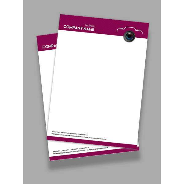 Photographer Letterhead Photographer Letterhead