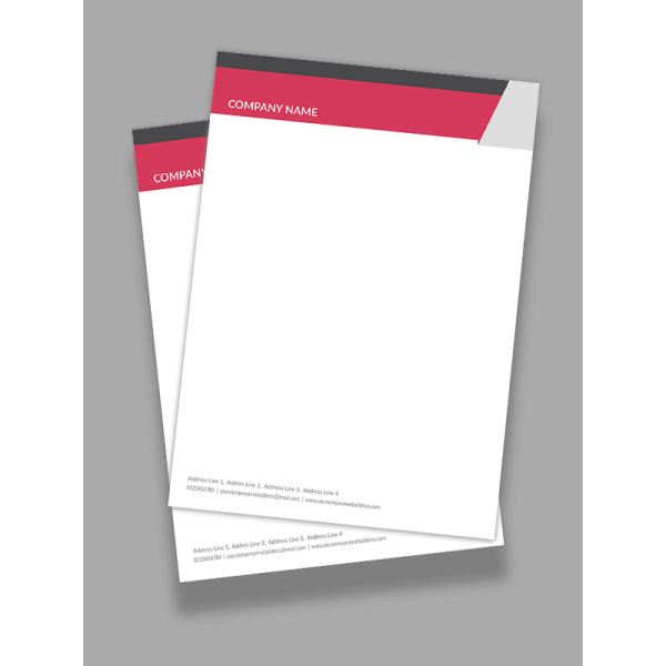 Pink And Grey Letterhead Pink And Grey Letterhead