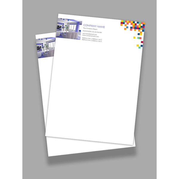 Coloful Pattern Letterhead Coloful Pattern Letterhead