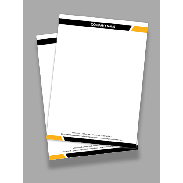 Black And Yellow Letterhead Black And Yellow Letterhead