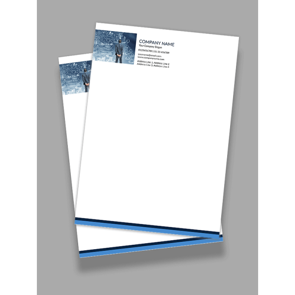 Blue And White Letterhead Blue And White Letterhead