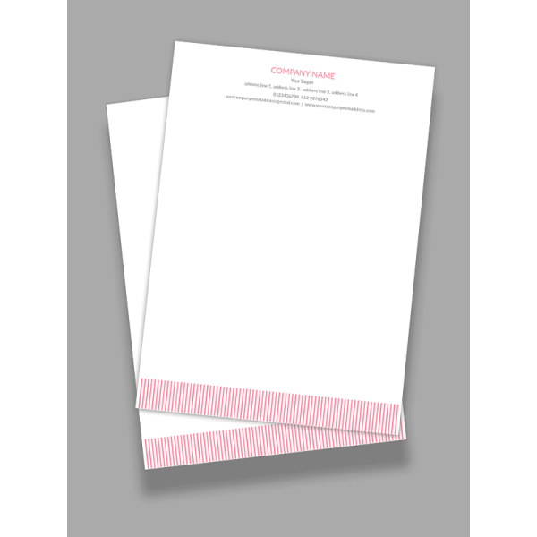 Pink Stripes Letterhead Pink Stripes Letterhead