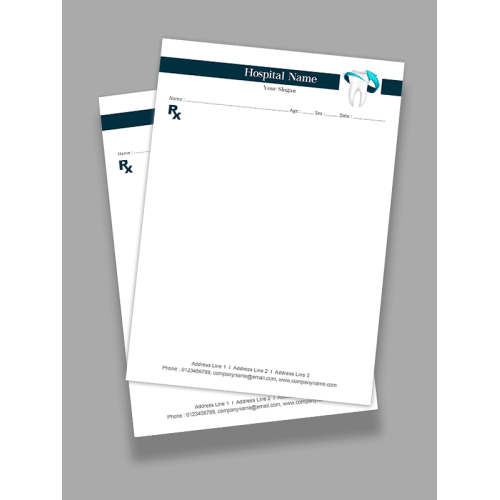 Dental Hospital Medical Prescription Pad Design