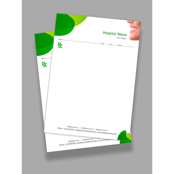 Dental Hospital Prescription Pad Design Dental Hospital Prescription Pad Design