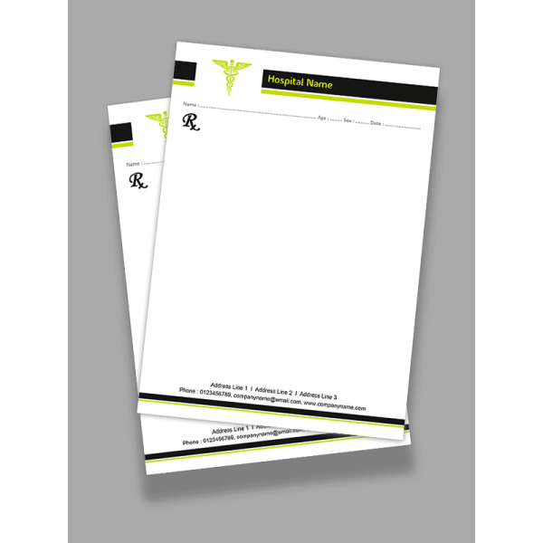 Hospital Prescription Pad Design Hospital Prescription Pad Design