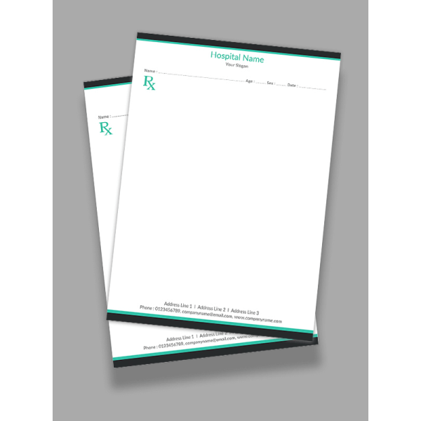 Medical practitioner Prescription Pad Design Medical practitioner Prescription Pad Design