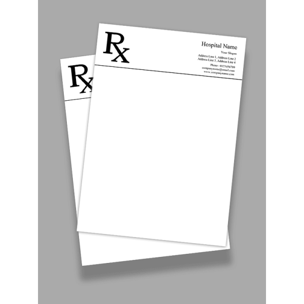 Simple Black & White Prescription Pad Design Simple Black & White Prescription Pad Design