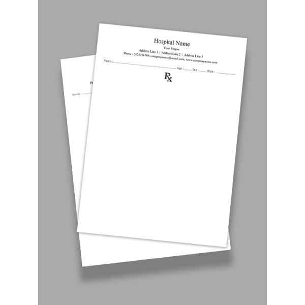 Simple Black & White Prescription Pad Design Simple Black & White Prescription Pad Design