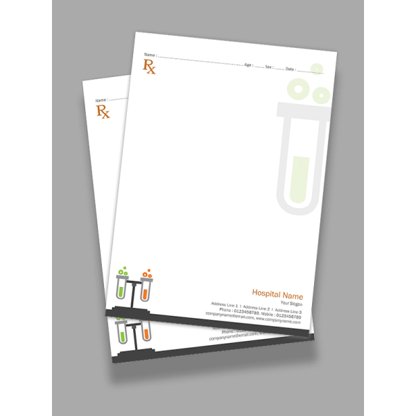 Chemical lab Prescription Pad Design Chemical lab Prescription Pad Design