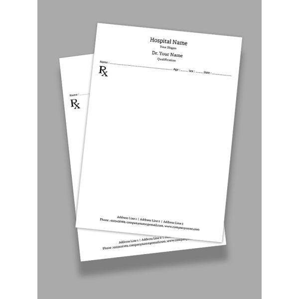 Simple Prescription Pad Design Simple Prescription Pad Design
