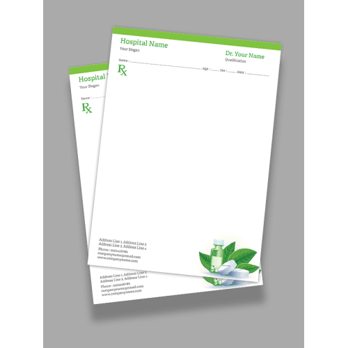 Ayurvedic Prescription Pad Design