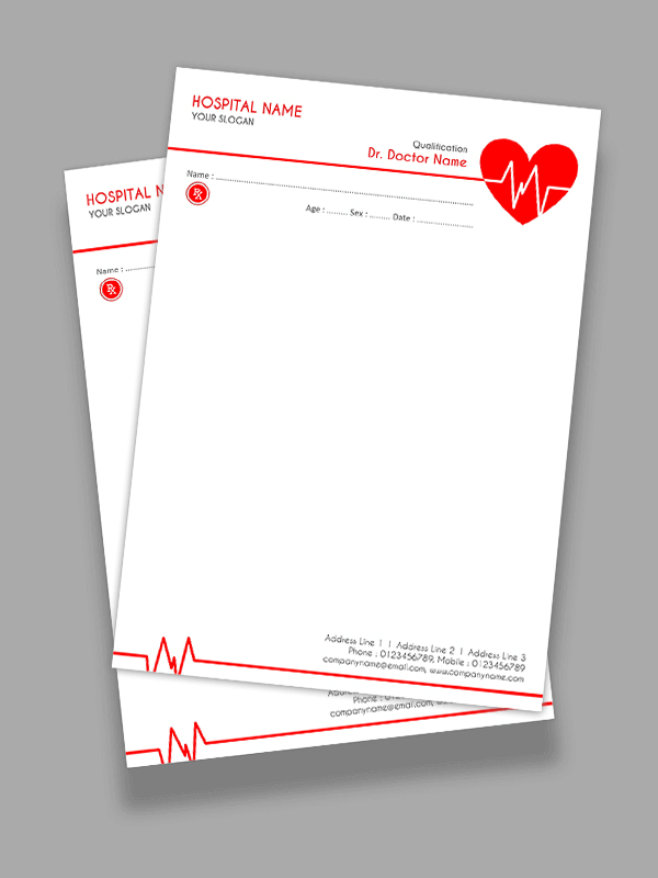Custom Cardiologist Prescription Pad Design