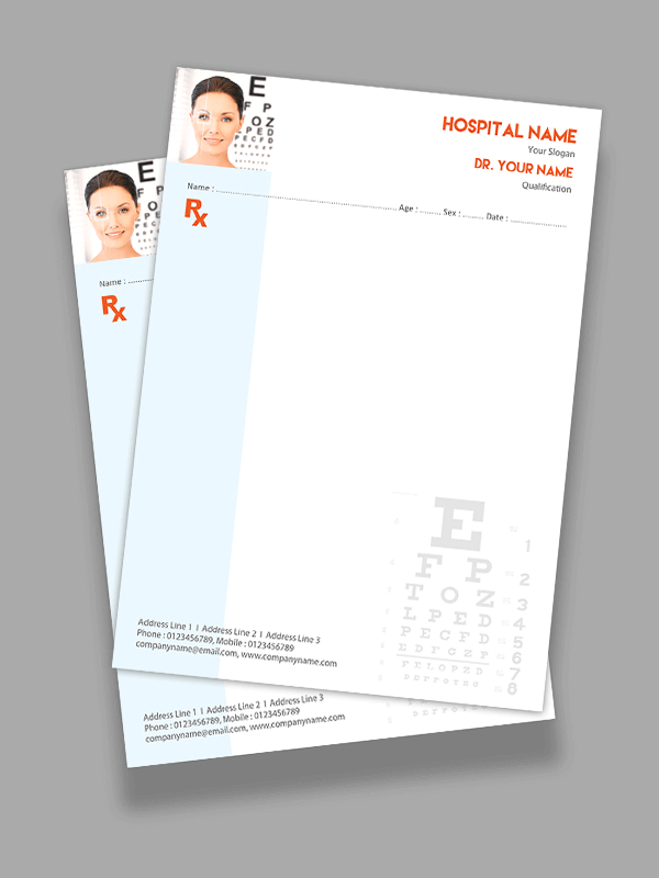 Custom Ophthalmologist Prescription Pad Design