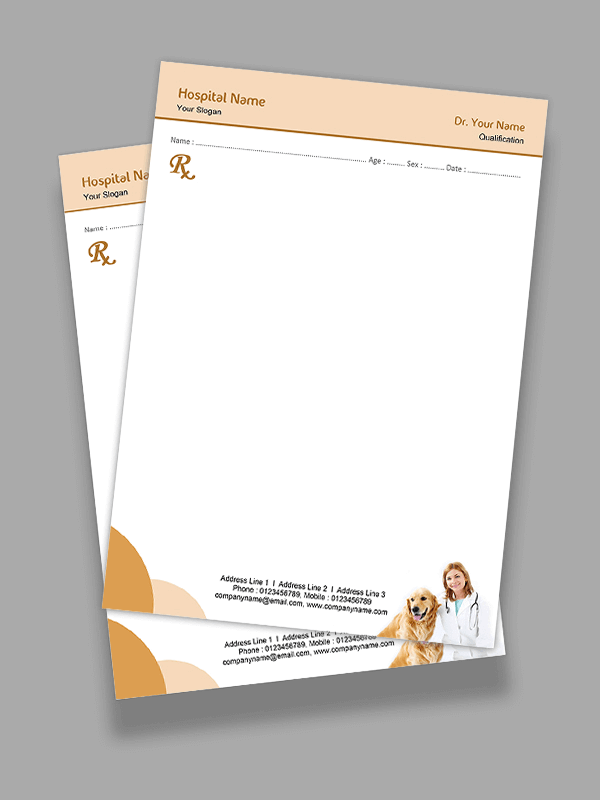 Custom Veterinary Doctor Prescription Pad Design