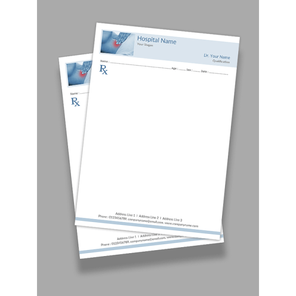 Physiotherapist Prescription Pad Design Physiotherapist Prescription Pad Design