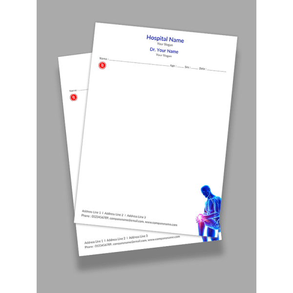 Orthopedic Hospital Prescription Pad Design Orthopedic Hospital Prescription Pad Design