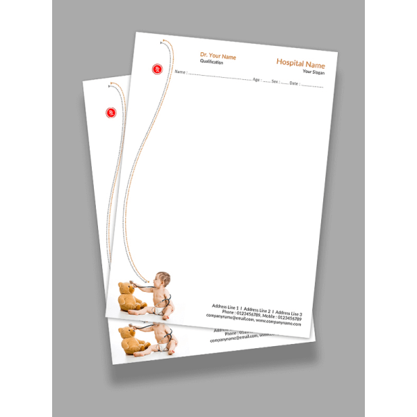 Baby Care Hospital Prescription Pad Design Baby Care Hospital Prescription Pad Design