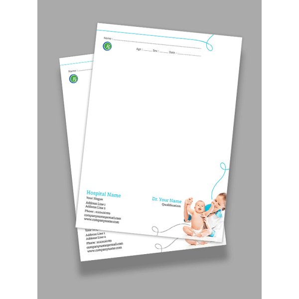 Baby Care Hospital Prescription Pad Design Baby Care Hospital Prescription Pad Design