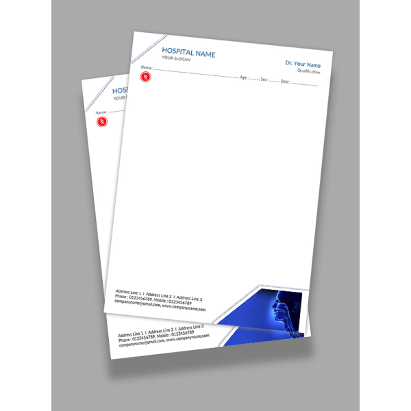 ENT Doctor Prescription Pad Design ENT Doctor Prescription Pad Design