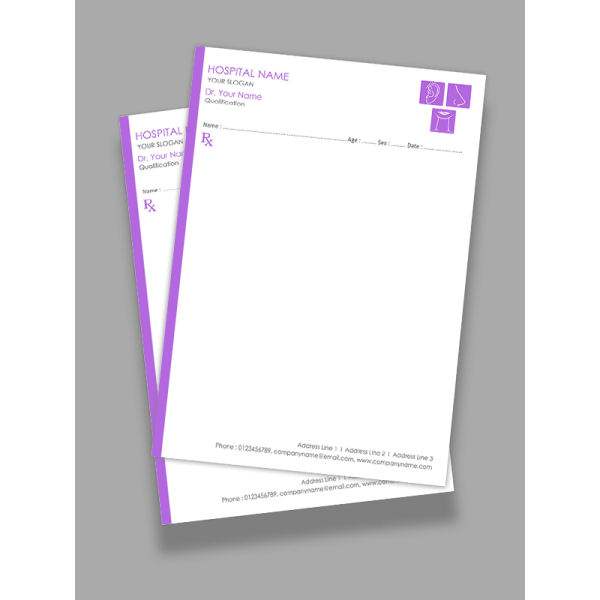 ENT Doctor Prescription Pad Design ENT Doctor Prescription Pad Design