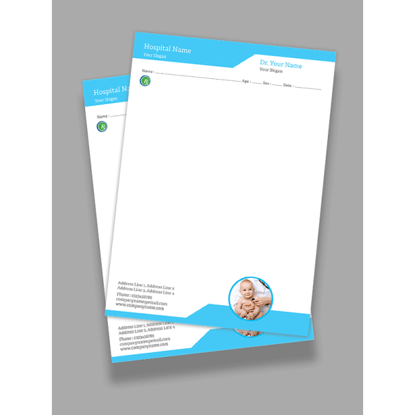 Baby Care Hospital Prescription Pad Design Baby Care Hospital Prescription Pad Design